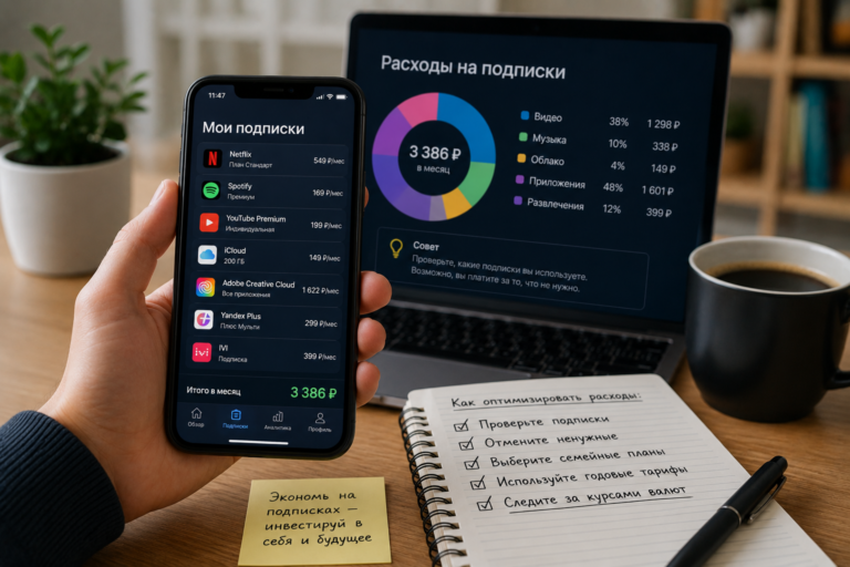 Управление подписками и цифровыми сервисами через мобильное приложение