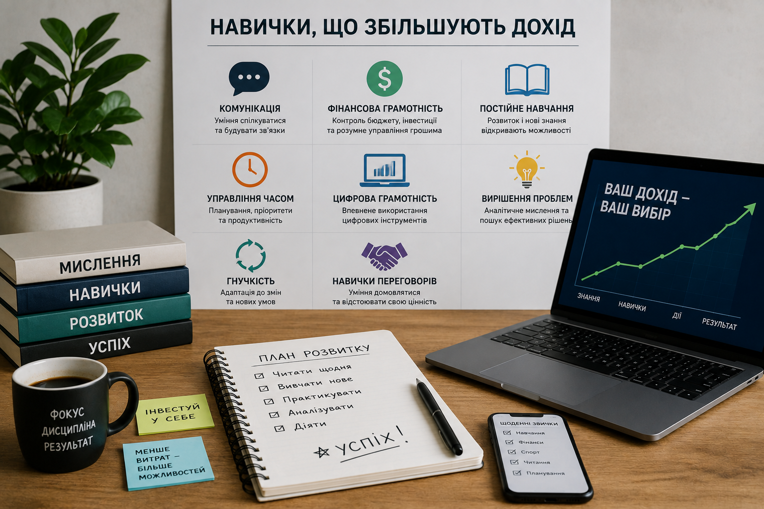 Розвиток професійних навичок для збільшення доходу та кар’єрного зростання