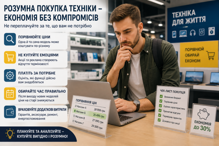 Як уникнути переплати під час купівлі побутової техніки та електроніки