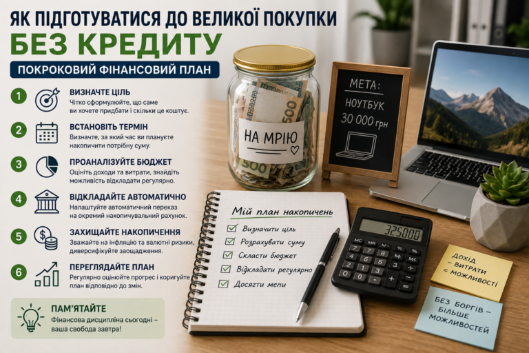 Як накопичити на велику покупку без кредиту: покроковий фінансовий план